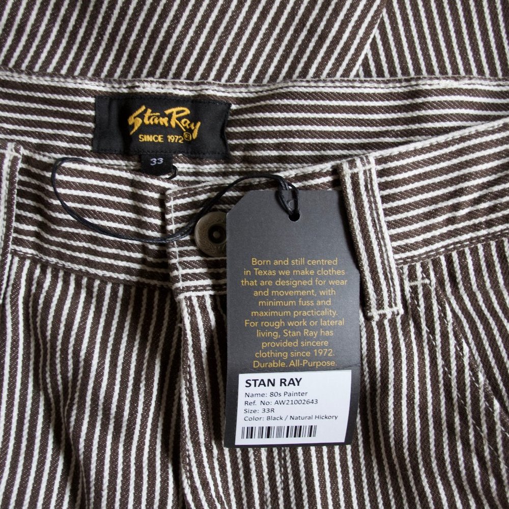STAN RAY
80S PAINTER PANT
BLACK/NATURAL HICKORY